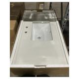 36" x 19" Single Sink Vanity Top in White