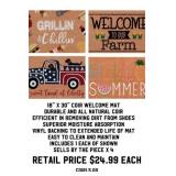 18" x 30" Coir Welcome Mat x 4