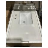 36" x 19" Single Sink Vanity Top in White