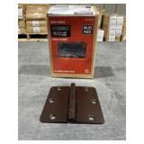 Box of (24) 3-1/2" Door Hinges in Bronze