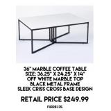 36" Marble Coffee Table