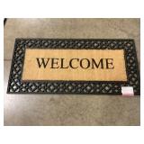 SyleWell 22" x 47" "Welcome" Rubber Coir Mat