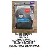 Hanes Boys Briefs x5