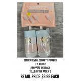 Gender Reveal Confetti Poppers in Pink x 5