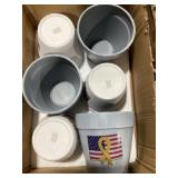 Case of (6) Large Ceramic National Planters