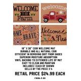 18" x 30" Coir Welcome Mat x 4