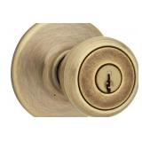 Kwikset Keyed Alike Antique Brass Knobs x 3