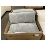 Armless Chair to Sectional in Caprice Silver