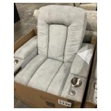 Dual Power Recliner in Light Gray