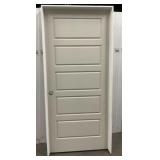 36' x 80' RH 5-Panel Primed Wood Door