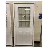 36' x 80' RH Fiberglass 9-Lite Exterior Door