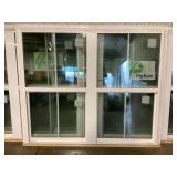 35.5' x 59.5' White Vinyl Single-Hung Window x 4