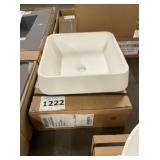 15' x 15' Square Vessel Sink In White x2