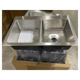 33' Stainless Double Bowl Kitchen Sink x2