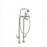 DXV Platinum Nickel Floor Mount Tub Filler