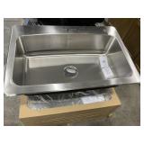 33' Stainless Single Bowl Kitchen Sink x2