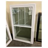 3' x 5' White Single Hung Vinyl Windows x 2