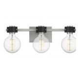 Quoizelï¿½ 3-Bulb Vanity Light in Nickel