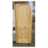 36' x 80' RH 2-Panel Arch Top Pine Interior Door