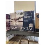 Hampton Bay 44' LED Indoor Ceiling Fan in Nickel