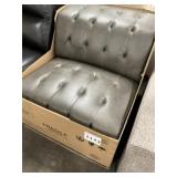 Armless Recliner Chair for Sectional in Gray