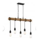Quoizelï¿½ 5-Bulb Linear Chandelier in Black