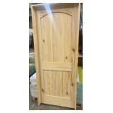 30' x 80' LH 2-Panel Arch Top Pine Interior Door