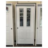 36' x 80' RH Steel 4-Panel w/ Deco Glass Ext. Door