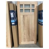 36'x80' White Cedar 6 Lite Barn Door w/Hardware