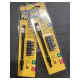 7 Pc. Screw Bit & Extension x2