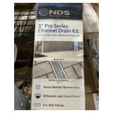 NDS® 3' Pro Series Channel Drain Kit in Gray