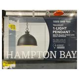 Tallulah 1-Light Pendant in Matte Black with Gold