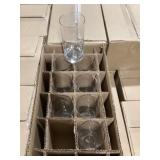 Case (8) Standard Size Clear Drinking Glasses x4