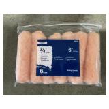 6Pk 3/4' x 6' Paint Rollers x 6