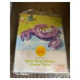 Inflatable Split Ring Glitter Swim Tube