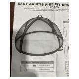 Black Metal Mesh Easy Opening Fire Pit Screen