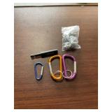 Mix of Aluminum Carabiners & 1/4' Ground Clamps