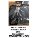 Box Of Back Support Belts