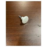 Case of (25) 1-1/2' Cabinet Plastic Knobs White x2
