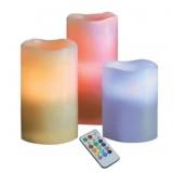 3Pc LED Color Changing Candle Set x 8