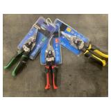 Assorted Sizes Aviation Snips x3