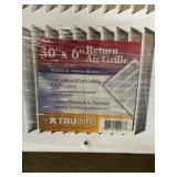 30' x 6' Return Air Grille in White x 2Pcs