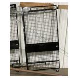 2Pc Wire Mesh Sliding Security Gate in Black