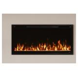Aerus 36' Slim Linear Electric Fireplace in Black