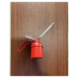 (2) Pint Sized Oil Cans in Red for One Money