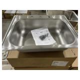 25' x 22' Single Bowl Stainless Steel Sink x 4