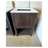 24' x 22' Dark Brown Vanity with Single Sink Top