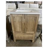 24' x 19' Natural Vanity with Single Sink Top