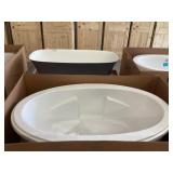 72' x 44' White Freestanding Tub