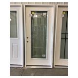 36' x 80' RH Fiberglass FV Deco Glass Ext. Door